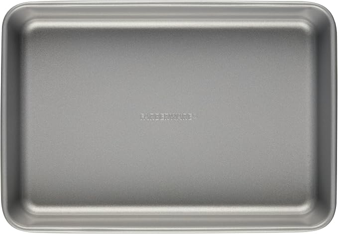Farberware Bakeware Steel Nonstick Toaster Oven Pan Set, 4-Piece Baking Set, Gray