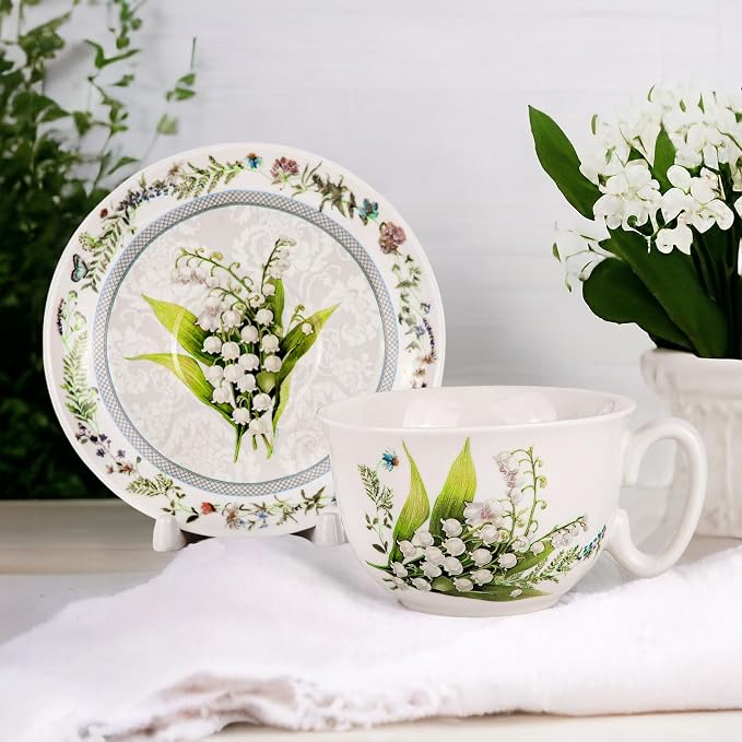 STP GOODS Bone China Tea/Coffee Cup and Saucer in Gift Box Tea Cup and Saucer Set of One