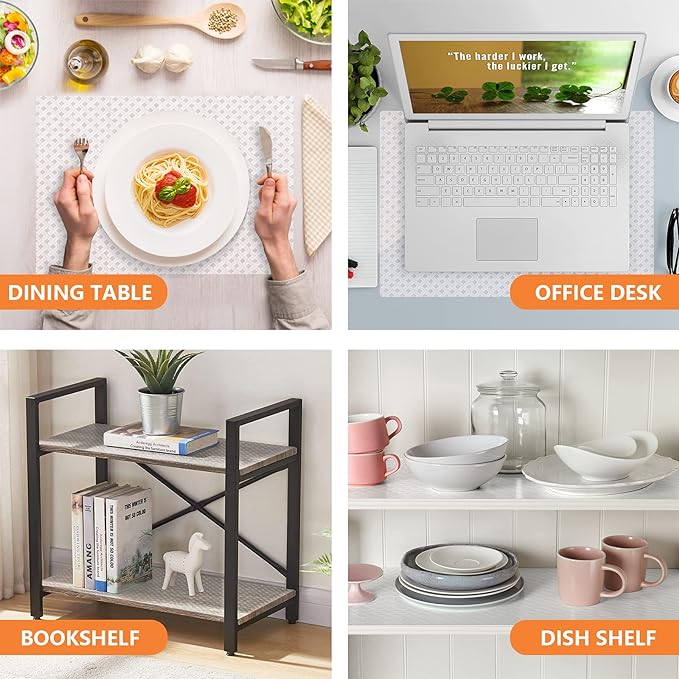Shelf Liners for Kitchen Cabinets Refrigerator Liners Waterproof Kitchen Cupboard Liner Durable Plastic Drawer Mats Pantry Non Adhesive Fridge Liner for Shelves - Clear 17.5 x 78.7 Inches
