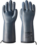 COOLJOB Heat Resistant Oven Gloves, Waterproof Liquid Silicone BBQ Grilling Gloves for Barbecue, Kitchen Cleaning, Baking, Food Contact, Black, XL