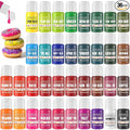 Food Coloring - 36 Colors Liquid Food Dye Set, Concentration Food Color for Cake Decorating, Baking, Easter Egg, Icing, Fondant, Cooking, Slime Making Kit and DIY Crafts - 0.45oz/Bottles