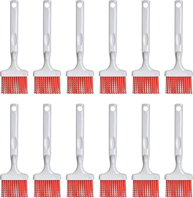 SPARTA 4040505 Silicone Basting Brush With Red Bristles, 3 Inches, Red, (Pack of 12)