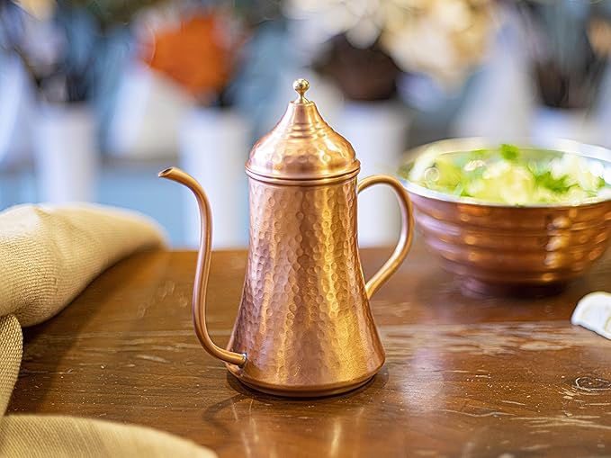 COPPER CONCEPT Copper Oil Dispenser for Kitchen, Handmade Olive Oil Dispenser Bottle, Real Copper, (10 Oz - 300 ml)