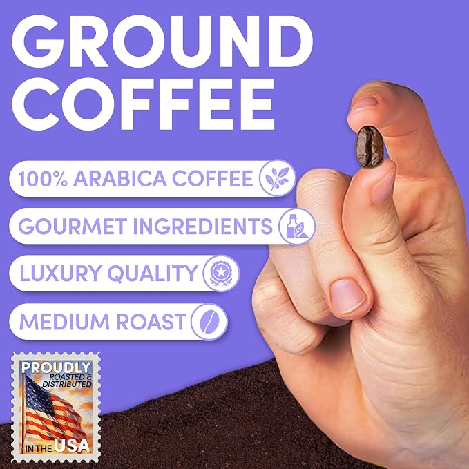 Highlander Grogg Ground Coffee 12oz – Butterscotch Caramel Vanilla Flavored Coffee, Medium Roast Gourmet Arabica, Specialty Grade, Smooth & Sweet