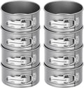Sunnyray 8 Pcs 4 Inch Springform Pan for Baking Mini Cheesecake Pans with Removable Bottom Nonstick Leakproof Round Cake Mold Spring Form Molds for Mini Cheesecake Pizza and Quiches (Grey)