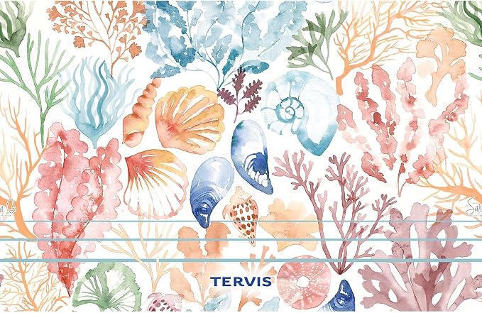 Tervis Traveler® Stainless Steel 30oz Traveler™ with Slider Lid | Sara Berrenson - Marine Mosaic | Double-Wall Vacuum Insulated Travel Cup, Keeps Drinks Hot or Cold