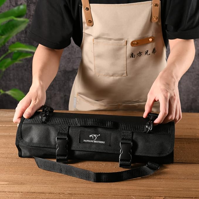 Chef Knife Set with Roll Bag, 8 Pieces Damascus Knife Set with VG10 Core Blades, 67-Layer Damascus Steel with Portable Oxford Cloth Storage Bag, Blade Guards, Camping Essentials