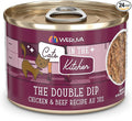 Weruva Cats in The Kitchen, The Double Dip with Chicken & Beef Au Jus Cat Food, 6oz Can (Pack of 24)