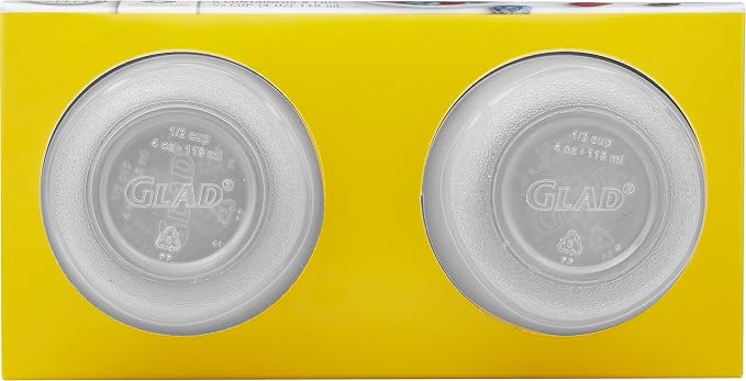 Glad GladWare Home Mini Round Food Storage Containers - Small Meal Container Holds up to 4 Ounces of Food - Lock Tight Seal, 8 Count