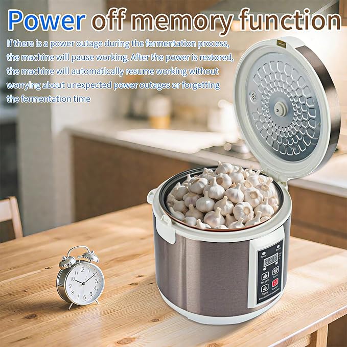 6L Black Garlic Fermenter Full Automatic Intelligent Control Garlics Maker Multi Clove Garlic Cooker 110V with adjustable time and drying function