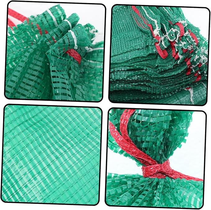 50pcs Onion Storage Mesh Bags Drawstring Produce Bags Mesh Produce Storage for Carrots Garlic Corn