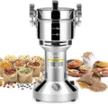 Grain Mill Grinder 300g High Speed Food Grain Mill Stainless Steel Seeds Flour Nut Pill Wheat Corn Herbs Spices & Seasonings Dry Grinder Electric Machine Grinder for Kitchen