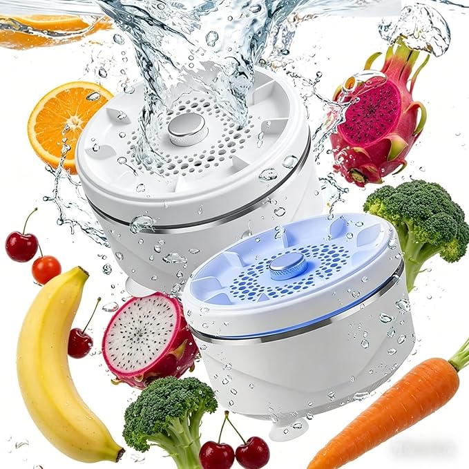 Produce Cleaner Device, Fruit And Vegetable Cleaner,2026 Upgraded Fruit And Vegetable Washing Machine Purifier Clean Produce With Titanium Electrolysis Purification For Home Kitchen (2PCS)