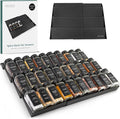 EDELHAUS Spice Drawer Organizer - Expandable Spice Rack for Drawer, Black Seasoning Organizer for Drawer Spice Organizer, Spice Organization Seasoning rack insert for Cabinet (Jars Not Included)