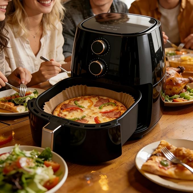 400Pcs Air Fryer Liners Disposable,8" Square Food Grade Air Fryer Paper Liners,Non-Stick Parchment Paper Liners for Ninja AF141 5 QT Pro AF181 6.5QT,Cosori Chefman 6 QT &Other 5 to 8Qt Airfryer