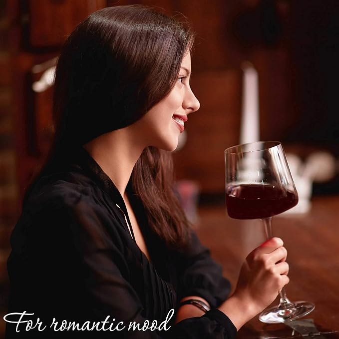 Crystal Wine Glasses 20.5-ounce, Set of 4 - Red or White Wine Large Glasses - Pinot Noir - Burgundy - Bordeaux - 600ml