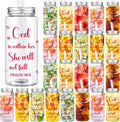 Skylety 24 Pcs Christian Cups for Women Bulk God Is Within Her She Will Not Fall 14 oz Plastic Tumbler with Lid and Straw Religious Bible Verse Gift for Church Mom Women