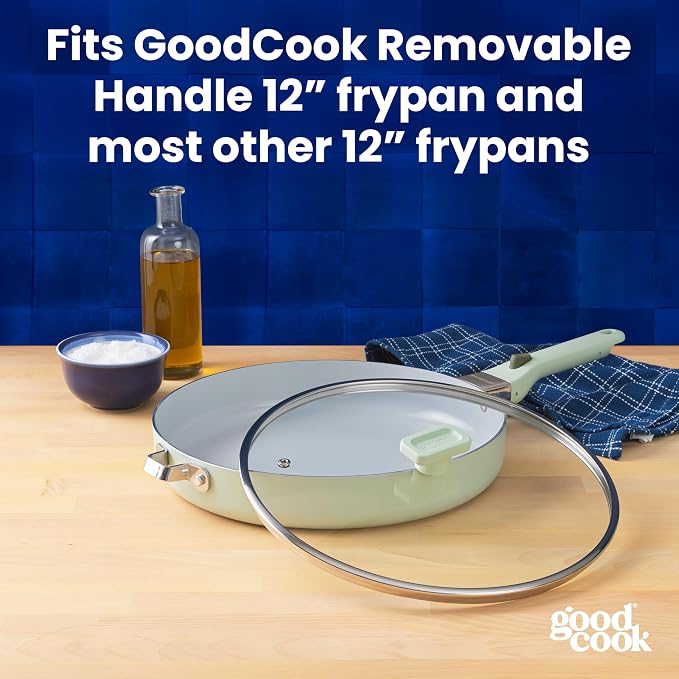 GoodCook 12-Inch Cover for Removable Handle Cookware, Lid Fits Most 12-Inch Frypans