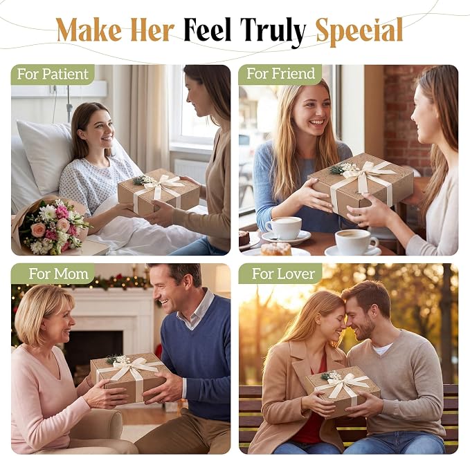 Self Care Gifts for Women, Care Package for Women, Birthday Gift Basket for Best Friend Sister Mom, Cozy Gift Set, Feel Better Relaxing Gifts for Girls