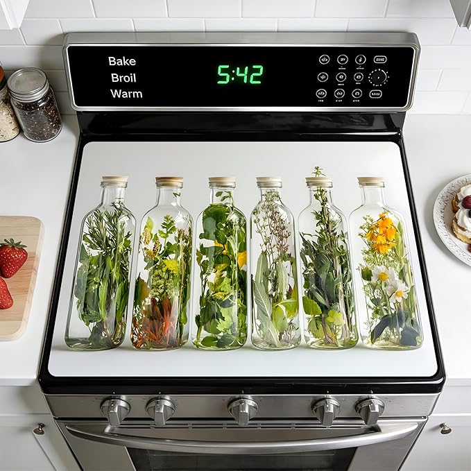 Stove Top Covers for Electric Stove: Heat Resistant Protector Glass Stove Top Expands Counter Space, Stylish Kitchen Decor (G253386)
