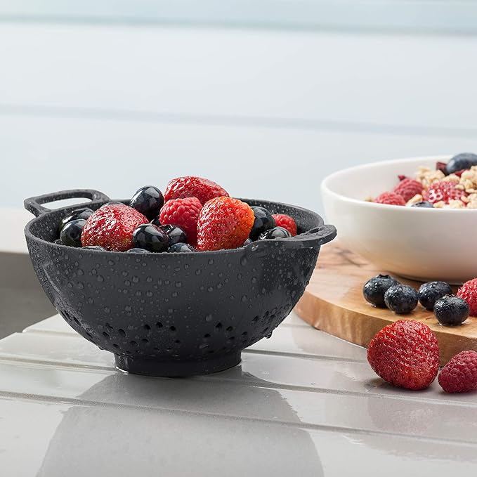 Zeal Melamine Colander/Strainer (15cm) -Dark Grey