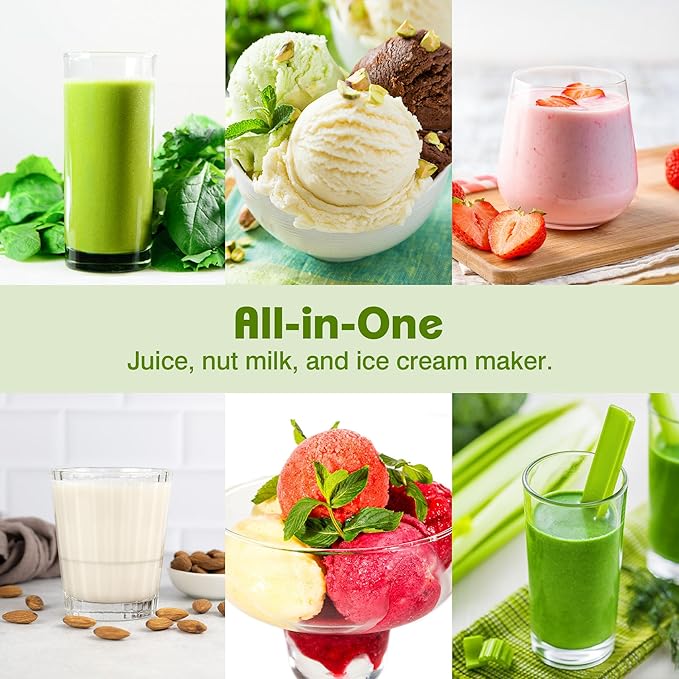 Cold Press Juicer Machines,Fretta Nifty Slow Masticating Juicer Machines with PCTG Material from the USA,Fit Whole Fruits & Vegetables-Easy to Clean,High Juice Yield,BPA Free (Ink-black)