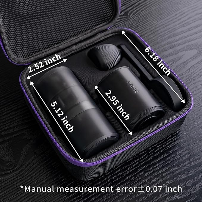 AURORA Portable Electric Coffee Grinder, Rechargeable Burr Coffee Grinder 140 Precise Settings for Espresso to French Press with Manual Handle, Storage Box