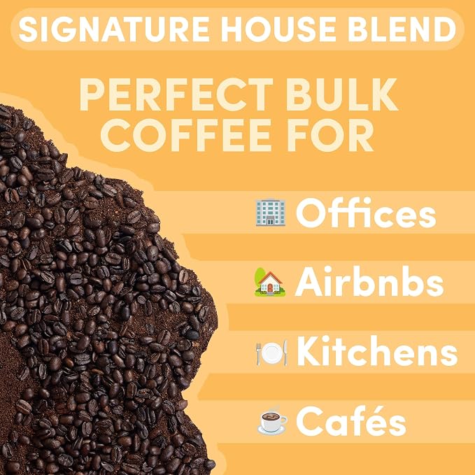 Sarasota Coffee Whole Bean Signature House Breakfast Blend | Medium Roast Gourmet Coffee Beans | Low Acid, Mold Free, Specialty Grade Bulk Beans | 5lb (80 oz)