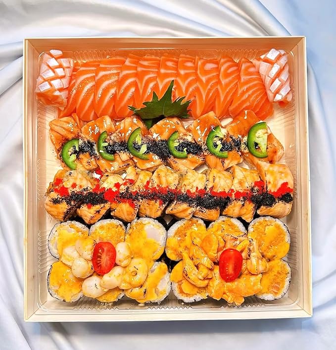 Disposable Bento Boxes with Lids, Wooden Bowls for Lunch/Snack Box, Oil/Seepage-proof Poplar Catering Tray w/Wax Paper & Gloves, 25 PCS Microwave/Freezer Safe Take-out Bento Box for Hot/Cold