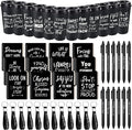 Skylety 12 Sets/48 Pcs Employee Appreciation Gift Baskets Bulk 16oz Inspirational Coffee Cup with Spiral Notebook, Pen & Keychain, Thank You Gifts for Staff, Teacher,Coworker, Team (Black)