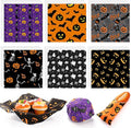 Reallnaive 600 Pcs Halloween Theme Wax Paper Sheets 12 x 12 Inch Parchment Deli Tissue Paper Sandwich Wrapping Sheets Food Basket Liners for Kitchen Restaurant Baking Supplies, 6 Styles