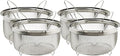 RSVP International Mesh Colander Strainer Basket with Folding Handles, 3 Quarts | For Pasta, Frying, & Salads | Dishwasher Safe | Use in Pressure Cookers | Steaming, Draining & Rinsing (Pack of 4)
