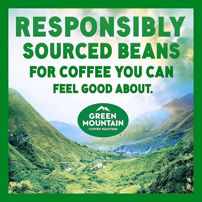 Green Mountain Coffee Roasters Caramel Vanilla Cream, Single-Serve Keurig K-Cup Pods, Flavored Light Roast Coffee Pods, 32 Count
