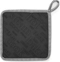 Zeal Silicone Square Trivet Mat & Hot Pot Holder Gingham Red (20cm/8”) - Dark Grey, V119T