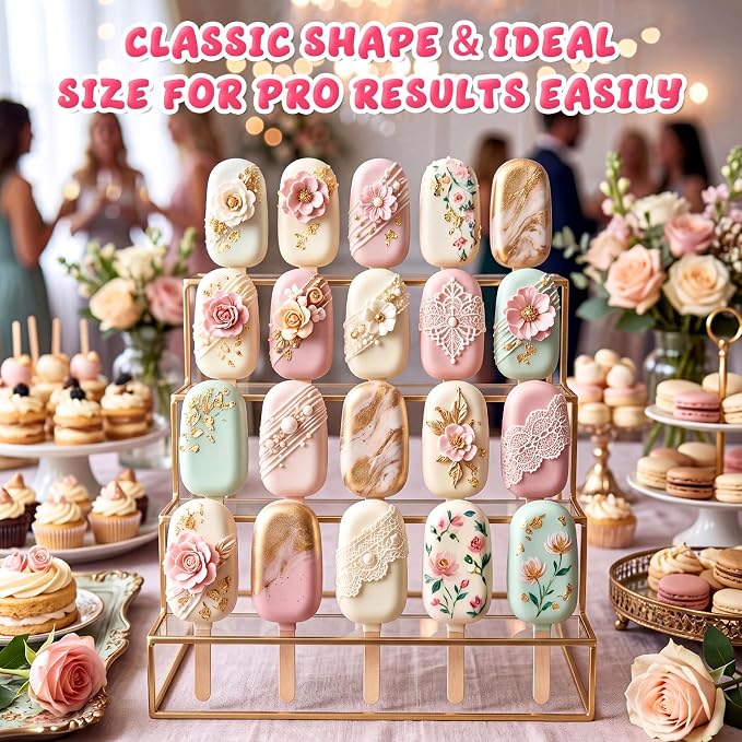 3in Cakesicle Cutter with 9in Tray, Cakesicle Mold Set with 100 Sticks, 100 Bags and 100 Ribbons, Baking Tools for Home Baking, Birthday Parties, Wedding Desserts(Pink,3in,Single Slot)