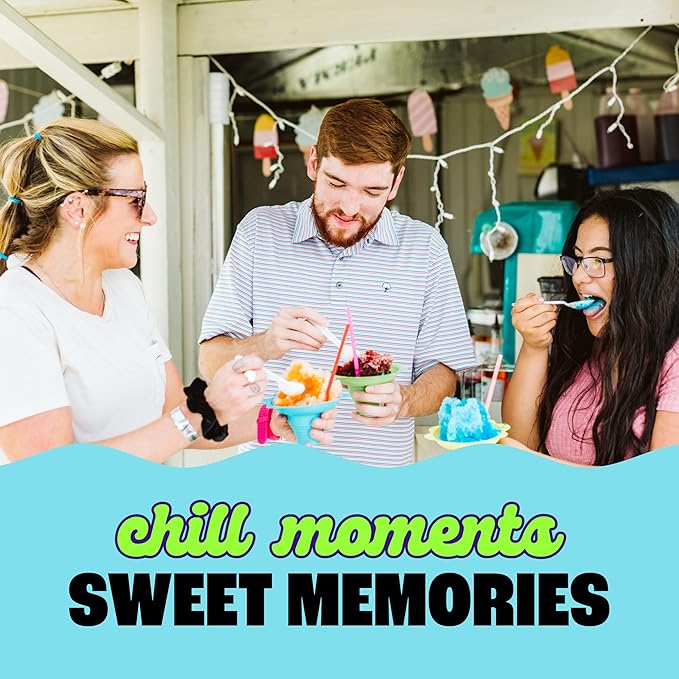 Hawaiian Shaved Ice Green Apple Syrup - Nut Soy Dairy Free - Flavor Fluffy & Crunchy Snow Cones - Shelf Stable - Makes 8 Servings - 16 ounces