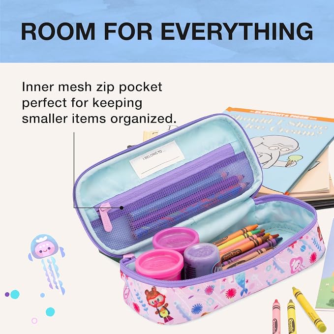 Traveler's Choice Kids JoJo the Bear's School Adventure, Under the Sea, Pencil Case (4 x 9.25 x 2.25)