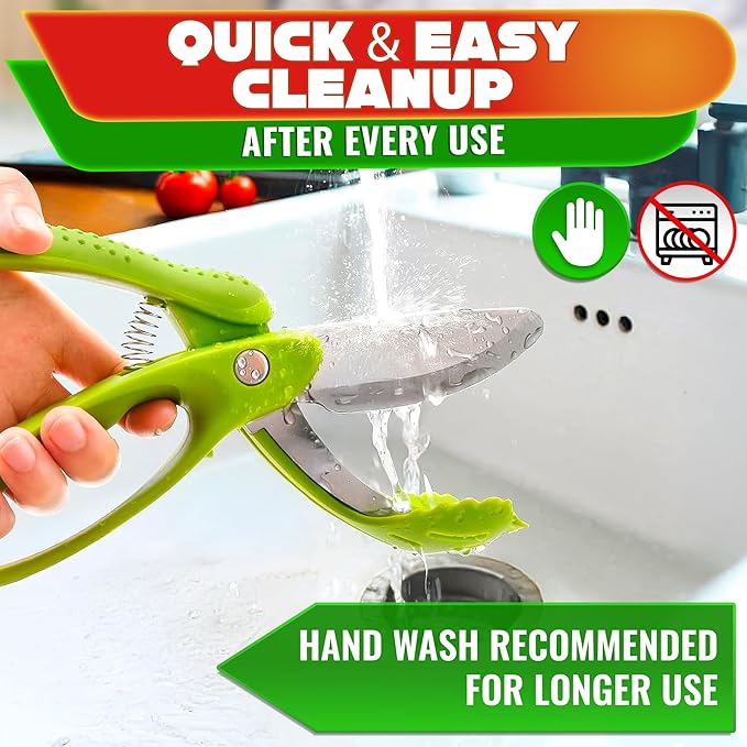 Salad Scissors for Chopped Salad – Multiblade Food Scissor Chopper With Spring-Loaded System & Anti-Slash Head for Fast Double Cutting – 8.9" Handy Size Lettuce Chopper, Stainless Steel Blades