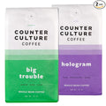Counter Culture Whole Bean Coffee 2-Pack (Big Trouble - Medium Dark Roast & Hologram - Medium Roast) Sustainably Sourced - B Corp - Whole Coffee Beans - Kosher - Gluten Free & Nut Free - 12oz Bags