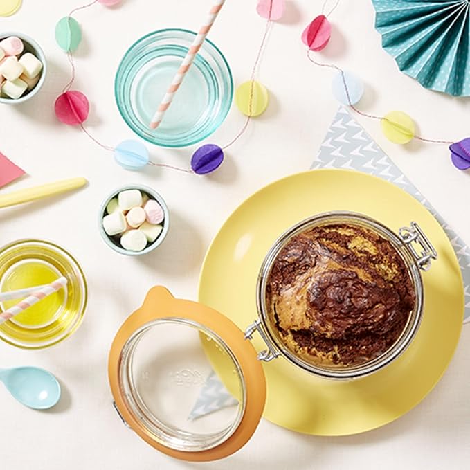 Le Parfait Super Terrine - 750ml French Glass Canning Jar w/Straight Body, Airtight Rubber Seal & Glass Lid, 24oz/Pint & Half (Single Jar)