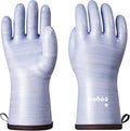 wahoo Professional Liquid Silicone Oven Mitts Gloves, Heat Resistant Gloves for Cooking, Baking, CoralAir Liner, 12 Inch, Purple, Medium