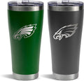The Memory Company Officially Licenced NFL 30OZ Tumbler Set - 2-Pack Home & Away Stainless Steel Insulated Tumblers with Straws, Double Wall Vacuum Sealed Football Fan Drinkware