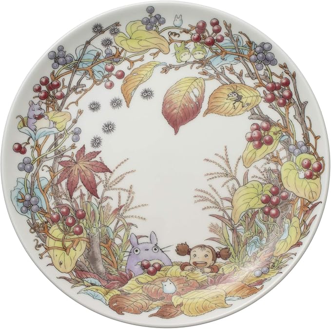 Noritake T50116A/4660-6 My Neighbor Totoro Plate 9.1 inches (23 cm), Chicken Thorns, Microwave Safe, 1 Piece