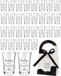 Wedding Favors for Guests-100 Sets Acrylic Clear Wedding Party favors bulk Shot Glasses,Plastic Glasses Thank You Gifts with Treat Boxes for Bridal Shower Friends Family Guests
