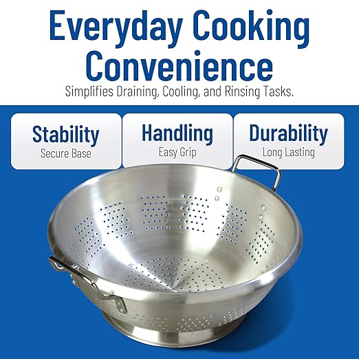 Carlisle FoodService Products 60277 Dura-Ware Heavy Weight Commercial Colander, 16 Quart (Pack of 6)
