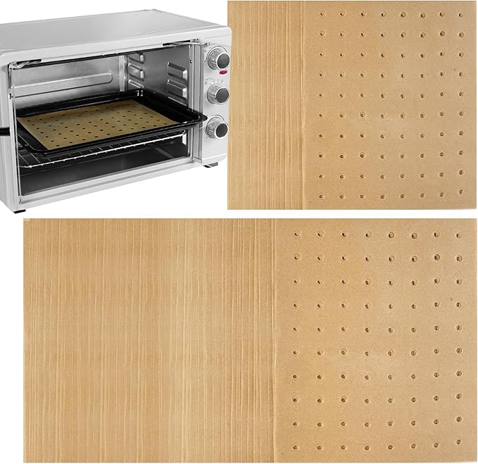 Katbite Air Fryer Parchment Paper Liners 180cs Airfryer Liners Disposable 9x11 & Katbite 220 Pcs Parchment Paper Sheets Balanced Series12x16 Inches