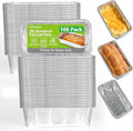UBeesize 2Lb Thicker & Heavy Duty Disposable Aluminum Loaf Pans, 100 Pack Ultra Sturdy 8.5 x 4.5 Foil Bread Pans for Baking Banana Bread, Cakes, Meatloaf & Food Storage