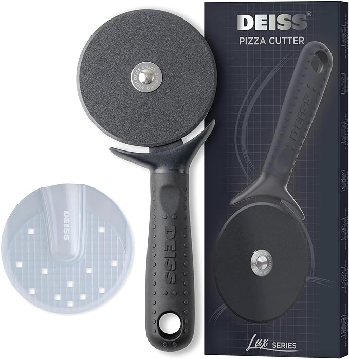 Deiss Lux Heavy Duty Pizza Cutter With Wheel Slicer and Deiss LUX 4.25 Inch Apple Slicer