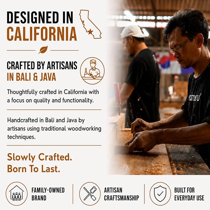 SHUMARU Old East Java Teak End Grain Cutting Board 18.1×12.2×1.6" Thick – Premium Heartwood Butcher Block, Knife-Friendly, Maximum Cutting Surface, Non-Slip Feet & Side Handles