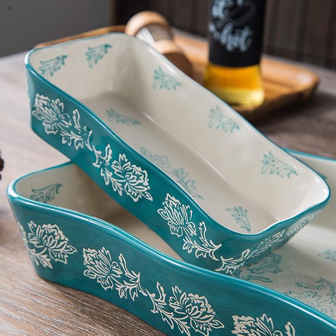 Baking Dish Casserole Dish Ceramic Lasagna Pan 2-Pcs Bakeware Sets Baking Dishes Baking Set Baking Dish Set